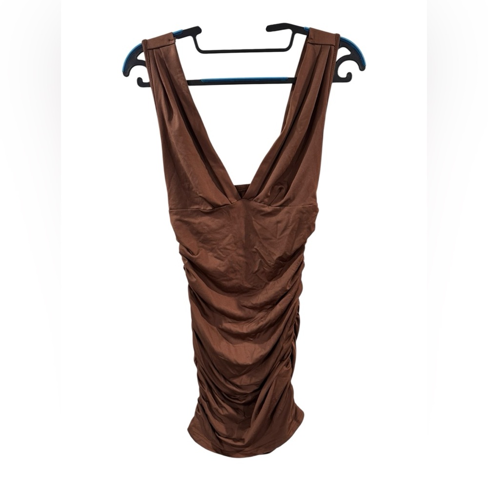 SHEIN Chocolate Sleeveless Mini Dress